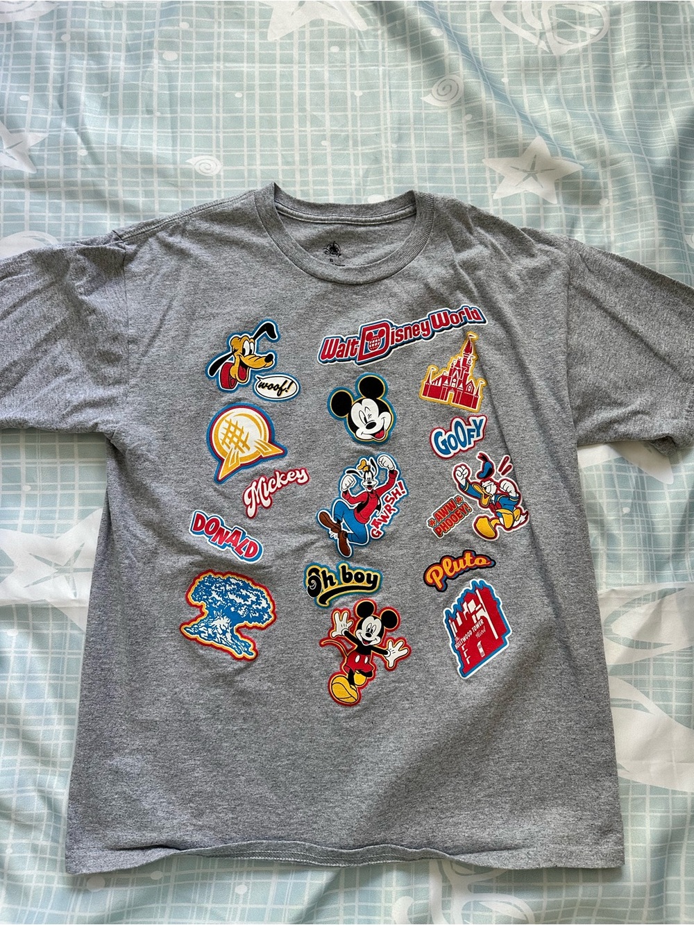 Disney Gray Kids' Mickey & Friends Patch Graphic Tee